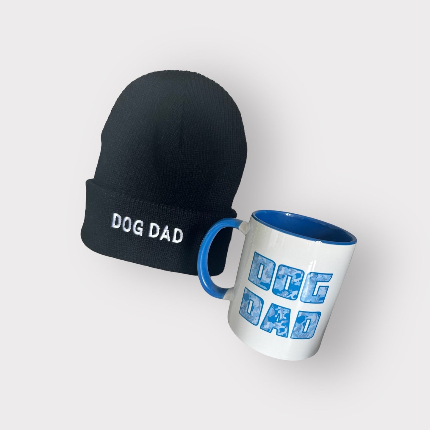 Dog Dad - Embroidered Black Beanie Hat